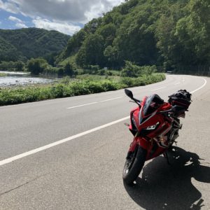 緑の山々の風景が美しいR352