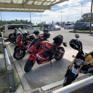 割と空いていた道の駅すばしりの駐輪場