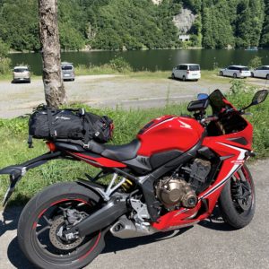 奥只見湖到着～のCBR650Rショット