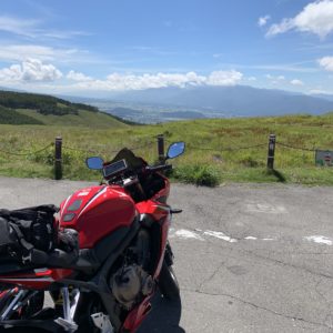 霧ヶ峰富士見台＠ビーナスラインより茅野市を望む