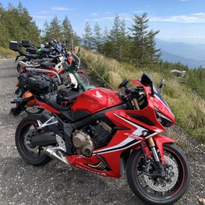 須走口五合目駐車場にて