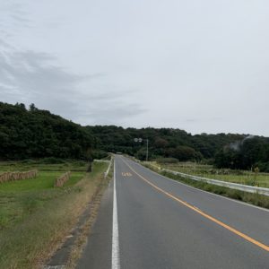 真っすぐの後に緩やかなカーブ発見＠グリーンふるさとライン