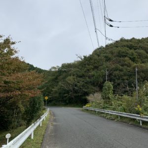 紅葉が混ざり始めたルート風景
