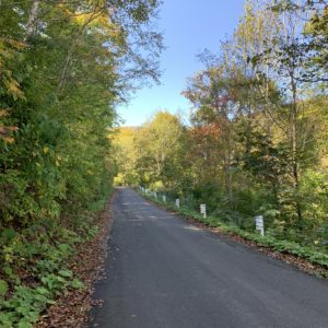 紅葉が少しずつ増えてきた奥志賀公園栄線