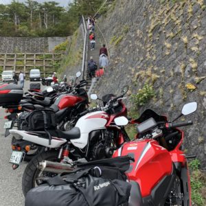 富士山五合目駐車場にてwithCBR650R