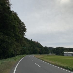 グリーンふるさとラインののびやかなカーブ