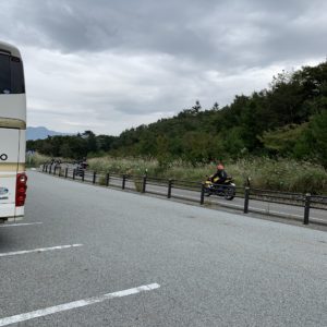 バイク集団で賑わうr71