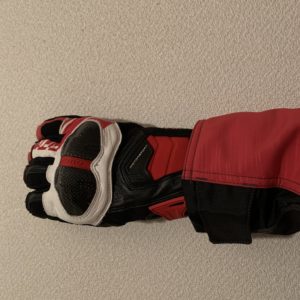 ツーリングに出かける右手ショット