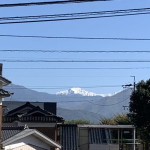 駒ヶ根市街から見えた南アルプスの景色(拡大版)