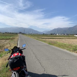 旅情感が加わった梓川リバーサイドライン一本道エリア
