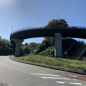 高遠城址のループ橋、下からのアングル