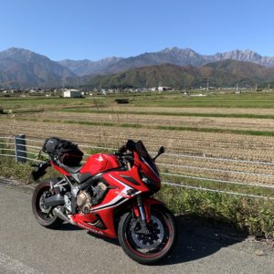 r31長野大町線起点付近での北アルプス展望②