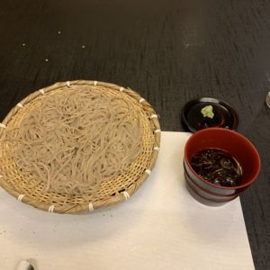 ホテル玉の湯さん夕食の締め「信州そば切り」