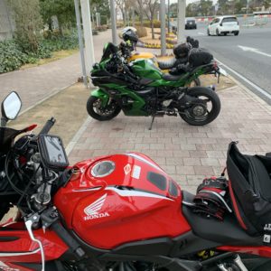 湾岸幕張PAの駐輪場にて