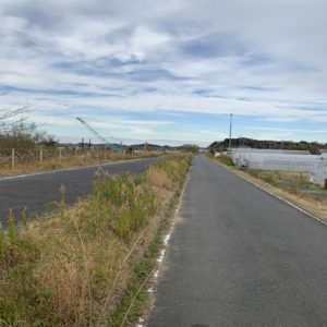 天王崎公園を目指す二車線エリア＠霞ヶ浦