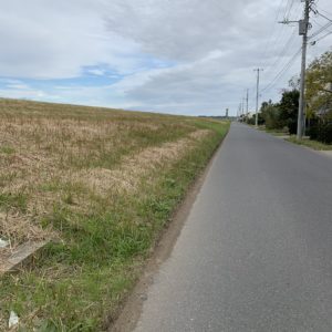 和田公園を過ぎて内陸に少し入ったルート＠霞ヶ浦