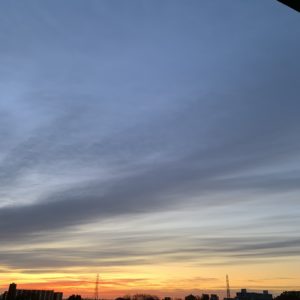 冬の埼玉自宅からの朝焼け