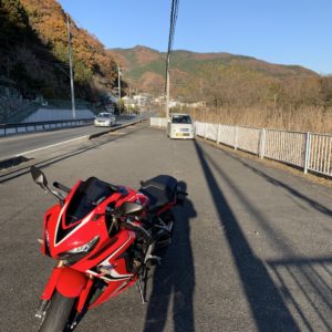 冬の秩父ツーリングにてwithCBR650R