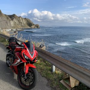 外房・勝浦の海沿いの断崖ロードwith CR650R