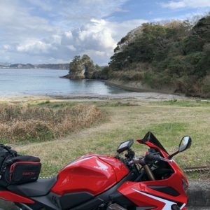 外房・勝浦のめがね岩with CBR650R