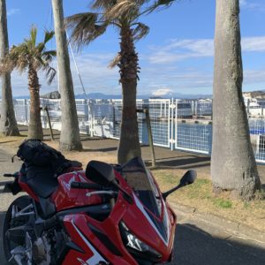 逗子マリーナからの富士山ビューwith CBR650R