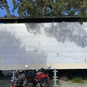 葉山・森戸神社の駐輪場にてwith CBR650R