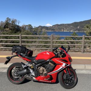 西伊豆黄金崎公園でも富士山が見えた!with CBR650R