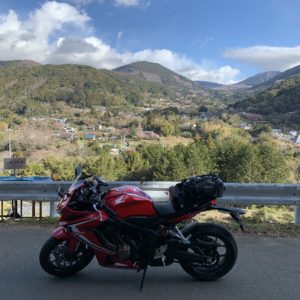 伊豆河津町R414から見下ろす里山風景eith CBR650R