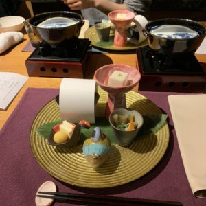 レジーナリゾート旧軽井沢の懐石ディナーの前菜
