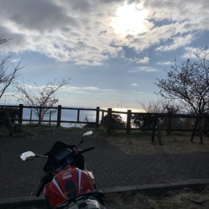 西伊豆マーガレットラインのとある展望台にてwith CBR650R