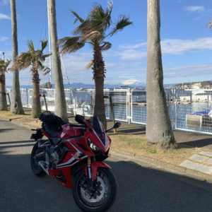 逗子マリーナ外周ルートの富士山ビューwith CBR650R