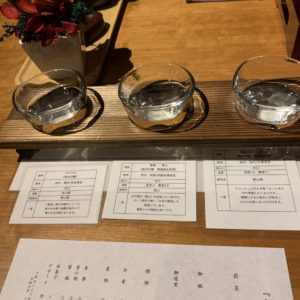 レジーナリゾート旧軽井沢ディナーの利き酒コース