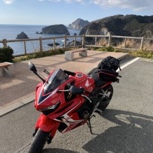 南伊豆ビジターセンター展望台にてwith CBR650R