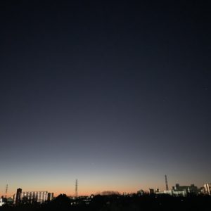 冬の埼玉自宅近くからの空