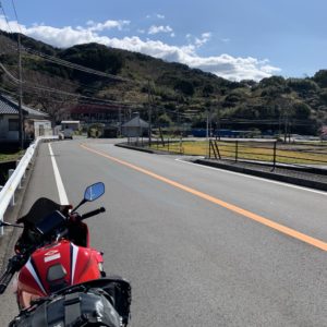 西伊豆土肥手前の快走ロードr17にてwith CBR650R