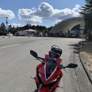 伊豆スカイライン走破!熱海峠料金所にてwith CBR650R