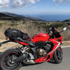 伊豆スカイライン・玄岳駐車場からの壮観な眺めwith CBR650R