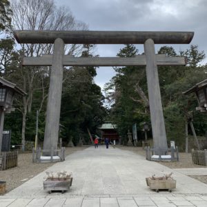 鹿島神宮・二の鳥居の正面からのアングルにて