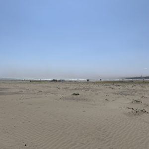 茨城・大洗サンビーチの広大な砂浜にて