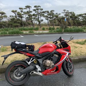 城ヶ島公園第一駐車場にてwith CBR650R