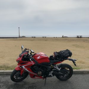 道の駅ちくら潮風王国の広場にてwith CBR650R①
