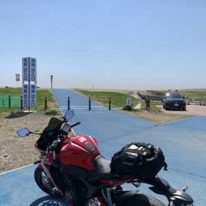茨城・大洗サンビーチにてwith CBR650R
