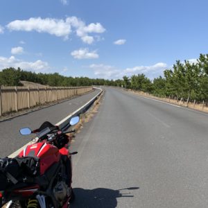 ひたち海浜公園・海浜口へのルートにてwith CBR650R