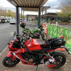東関道・酒々井PAにてwith CBR650R