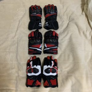 購入した3つのタイプの冬用グローブ