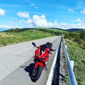 美ヶ原公園沖線の復路にてwith CBR650R③