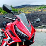 富士宮口五合目にてwith CBR650R 富士山スカイライン