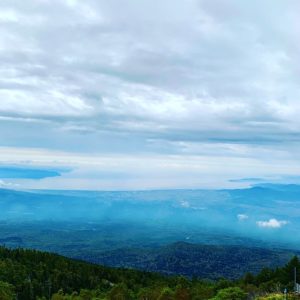 富士宮口5合目から眺める駿河湾！with CBR650R②