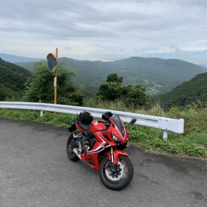 秩父高原牧場に向かう視界の抜ける絶景ロードにてwith CBR650R③