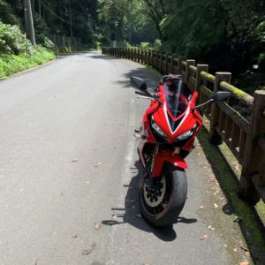あじさい街道にてwith CBR650R
